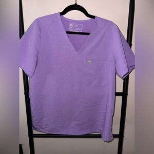 Figs, Catarina One-Pocket Scrub Top, Lilac Dawn, Large